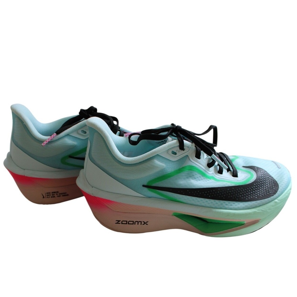 Nike Zoom Fly 6 Women's 5.5 Glacier Ice Hyper Pink Green Shock Running Shoes NEW - Picture 7 of 8
